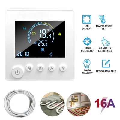 Digital WiFi Thermostat Raumthermostat FußBodenheizung Programmierbar Wandheizun - Bild 1 von 4