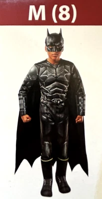 Batman Halloween Costume ~ Light Up Chest Child's size Med 8 ~ Suit, Cape & Mask - Image 1 of 4