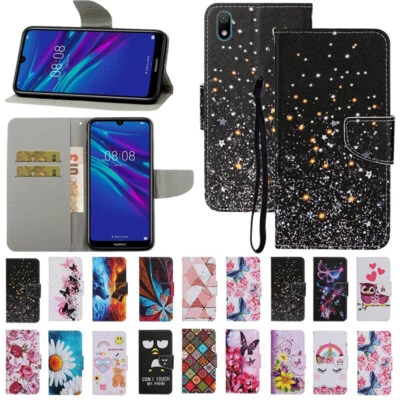 For Huawei Honor 8X 8S 9A 10 Lite 20 Phone Case Leather Wallet Flip Stand Cover - Image 1 of 4