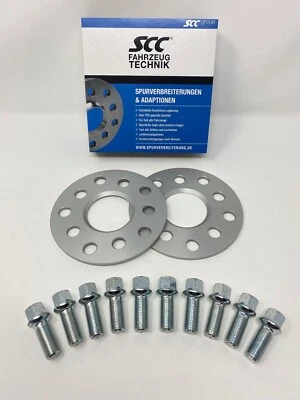 10mm 2x5mm Spurverbreiterung SCC für VW 5x100 5x112 57,1 Spurplatten + Schrauben - Bild 1 von 4
