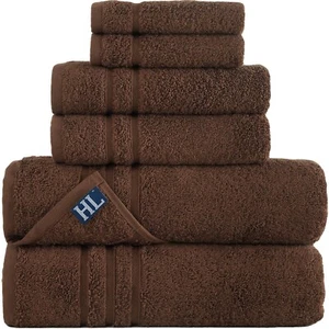 Premium 6 Piece Towel Set-2 Bath Towels, 2 Hand Towels & 2 Washcloths Super Soft - Picture 1 of 60