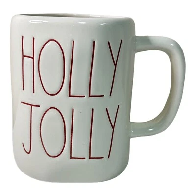 Rae Dunn "HOLLY JOLLY" Coffee Mug