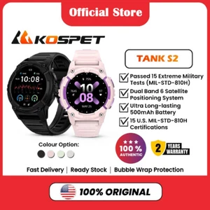 KOSPET TANK S2 GPS Men Smart Watch for Women 350mAh Big Battery IP69K Waterproof - Picture 1 of 13