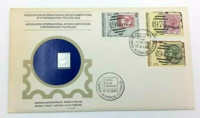 Busta Primo Giorno Circolazione Cipro Lingotto Argento Ed. Limitata - Immagine 1 di 3