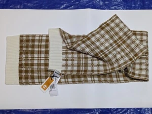 Timberland Scarf Buffalo Plaid Beige Off-White FabFitFun Fall 2023 NEW 10" x 65" - Picture 1 of 4