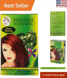 All-Natural Herbal Henna Powder - 100g with Gloves & Shower Cap for Easy Use - Picture 1 of 6