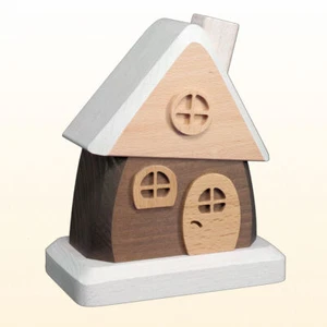 Großes Räucherhaus aus Holz, ca.15 cm hoch, Farbauswahl Erzgebirge Fachhändler - Bild 1 von 15