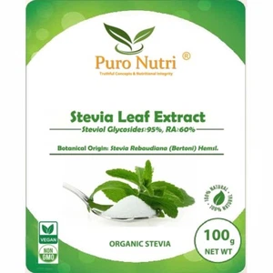 Organic Stevia Sweetener Stevia Leaf Extract Powder Steviol Glycosides Sugar - Picture 1 of 5