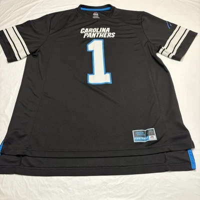 Camisa Jersey Majestic Carolina Panthers Cam Newton #1 Negra Hombre’s XL Foto 1 de 4