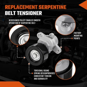 Serpentine Belt Tensioner with Pulley For Nissan Altima Sentra Rogue 2.5L - Picture 1 of 10