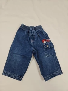 Vintage Elmo Sesamstraße bestickte Hose 12 Monate 12M Jungen Mädchen - Bild 1 von 8