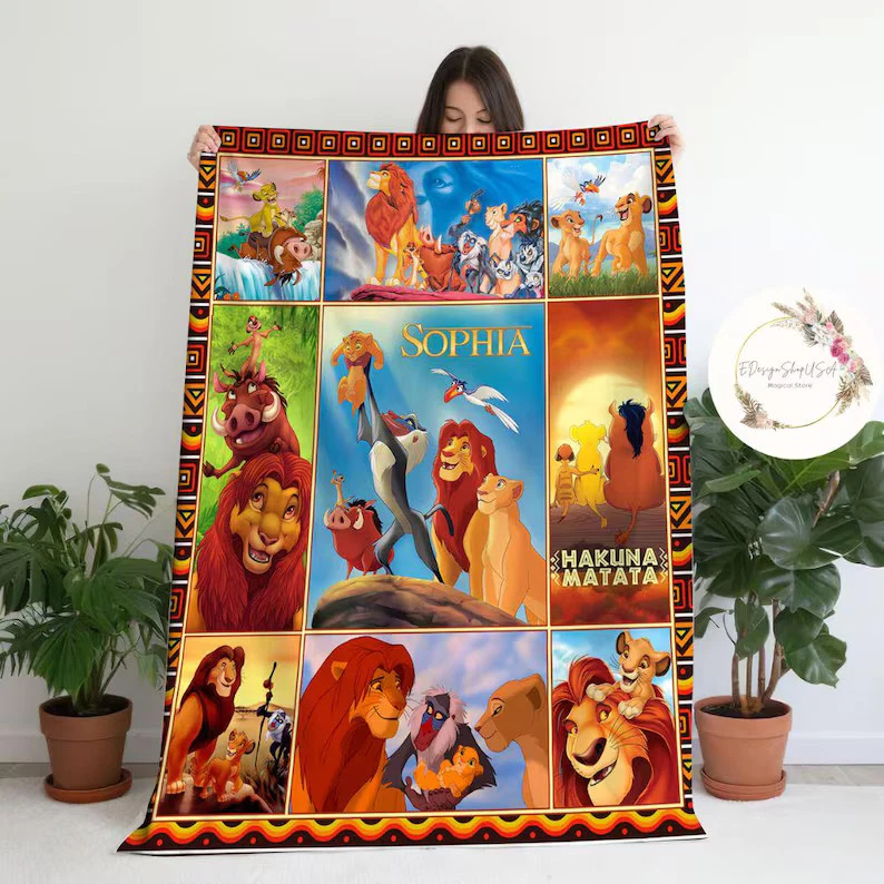 ディズニー　ライオンキング　ブランケット　マルチカバー　ラグ　150x131 The Lion King Bedding for sale | eBay