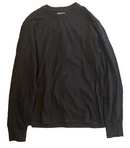 Neu American Giant Herren Premium Slub Crew Langarmshirt schwarz Größe L neu mit Etikett - Bild 1 von 3