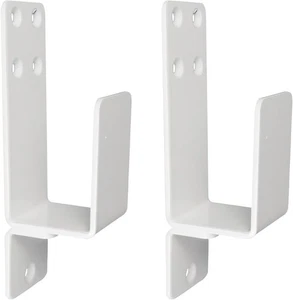 Antrader 2x4 Door Barricade Brackets Heavy 14.2 x 4 x 6.5cm-White, White - Foto 1 di 6