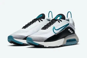 Nike Air Max 2090 Herren Sneaker Weiß Grau Blau Größe UK 8 EU 42,5 US 9 - Bild 1 von 12
