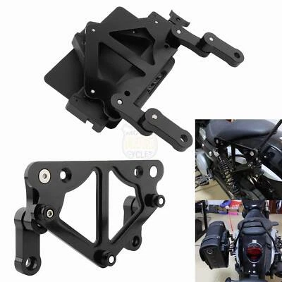 Motorcycle SaddleBag Brackets For Harley Softail Sportster Honda Cruiser Indian  - Image 1 of 4