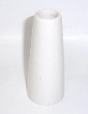 Acopa Bright White Ceramic 4" Tapered Modern Bud Vase Miniature New! - Image 1 of 4