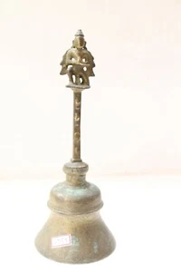 Antique Brass Original Early Garuda Figure Engraved Holy Temple Bell NH2755 - Picture 1 of 12