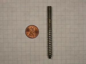 PERNO COLGANTE #(1/4""-20) x 3"" ACERO, SIN CHAPAR, ROSCA DE MÁQUINA 5/8", 1-5/8"" MADERA - Imagen 1 de 1