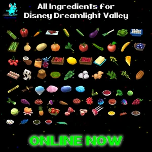 🥕 All Ingredients for cooking meals🥘 for Disney Dreamlight Valley ❇️ ONLINE ❇️ - Picture 1 of 3