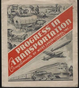 Progress in Transportation by Miles Laboratories Illustrated Old and New Medical - Picture 1 of 3