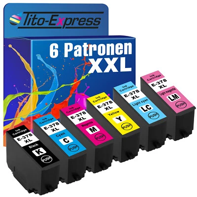 6 Druckerpatronen für Epson T-378XL T378XL 378XL Expression Photo XP-8000 XP8005 - Bild 1 von 4