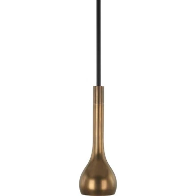 Robert Abbey Axis 1 Light Pendant, Aged Brass Cocoa Brown - 2134 Retails $500 - Image 1 of 3