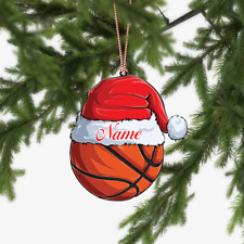 Personalized Basketball Ornament, Basketball Christmas Ornament, Basketball Xmas