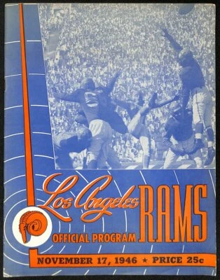 1946 Los Angeles Rams vs. Chicago Cardinals NFL Football Game Program 192874 - Image 1 of 3