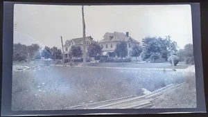 Street Scene w/ 2 Houses ~ Original Plastic Negative ~ Milford, Delaware Estate - Picture 1 of 4
