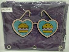 Yoobi Pencil Case for 3-ring binders Purple Burger Sunglasses 3-pack NEW