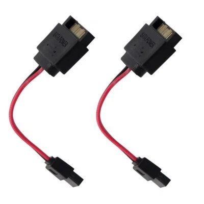 2pack,SATA 15pin male to 6pin female Laptop optical drive power 20awg cable - Image 1 of 4