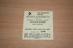 HAWKWIND - RARE 1979 UK BRIGHTON CENTRE TICKET STUB - Picture 1 of 2