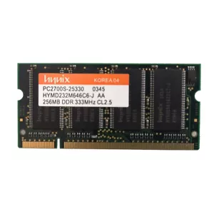 Hynix 256MB SO-DIMM 333 MHz PC2700S-25330 DDR Laptop Memory RAM 200-PIN - Picture 1 of 3