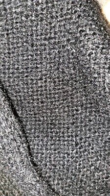 Schwarz Silber Bolero h&M Strickjacke Gestrickt Wolle Glitzer Kurzarm Warm  m - Bild 1 von 4