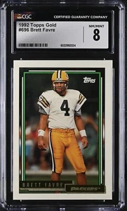 BRETT FAVRE 1992 Topps Gold #696 CGC 8 NM-MT - PACKERS - Picture 1 of 2