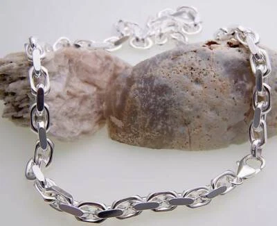 Collana Catena Anker Diamante. Argento 925 6,5 Mm 60 Cm Argento Sterling Unisex - Immagine 1 di 2