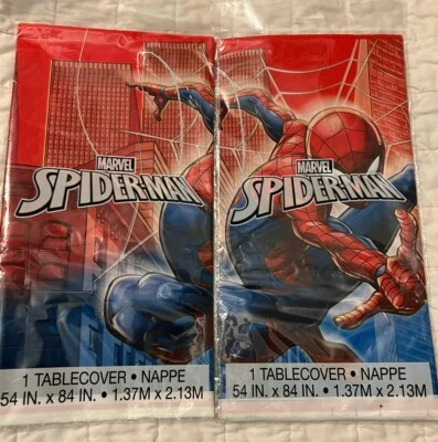 Mantel plástico Spiderman 54x84 decoración fiesta cumpleaños X2 Foto 1 de 2