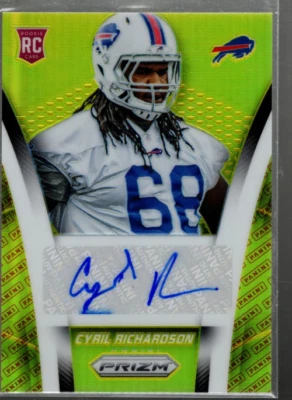 B1213- 2014 Prizm Rookie Autographs Prizms Panini Logo ARCR Cyril Richardson/125 - Image 1 of 2