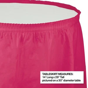 Plastic Table Skirt Plastic Magenta Pinkish 14' Birthday Decoration Party Supply - Picture 1 of 1
