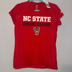 NWT Adidas NC State Wolfpack Cheerleading Cheer Short Sleeve Tee Shirt Sz Small - Picture 1 of 4