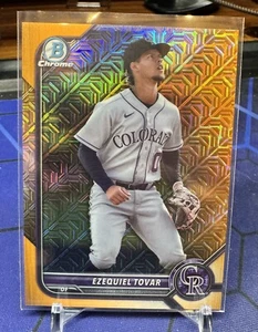 Ezequiel Tovar 2022 Bowman Chrome Prospect Orange Mojo Refractor /25 #BCP-231 - Picture 1 of 2