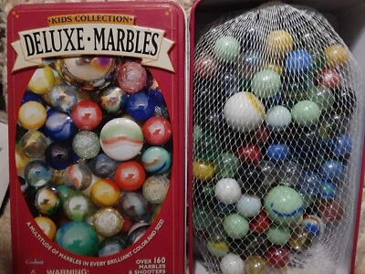 Juego de canicas vintage NOS en caja de hojalata CANICAS DE LUJO Foto 1 de 4