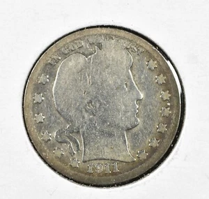 1911 D Barber Quarter Good - Rare - Picture 1 of 2