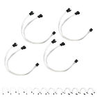 4Pcs Pwm Fan Extension Cable 4 Pin Silver Coated Copper Wire Pc Fan Extensio Gds