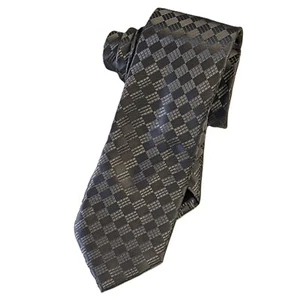Corbata de seda MICHAEL by MICHAEL KORS NEGRA y PLATEADA 58 pulgadas NUEVA - Imagen 1 de 7