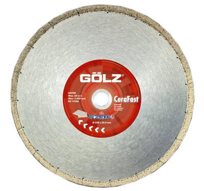 GÖLZ CeraFast 200mm - 350mm Keramik Fliesen Diamant Trennscheibe für Tischsägen