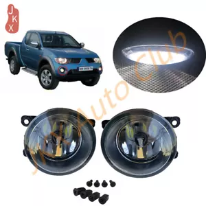 For MITSUBISHI L200 K74 2001-2006 Outlander 2006-2012 LED Fog Lights Bumper Lamp - Picture 1 of 9