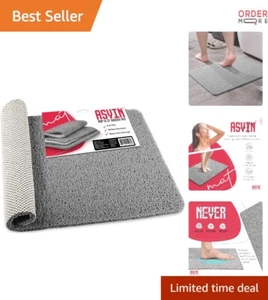 Polyvinyl Chloride Bath Mat 24x16 Inch Non Slip Quick Drying Safe Shower Rug - Picture 1 of 12