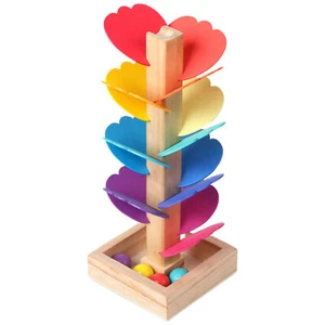 Wooden Music Tree Toy Kids Marble Ball Run Track Game for Toddlers Montessori - Picture 1 of 12